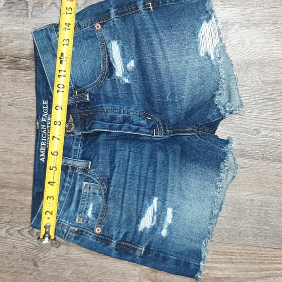 American eagle buttonfly distressed denim shorts - Picture 3 of 6